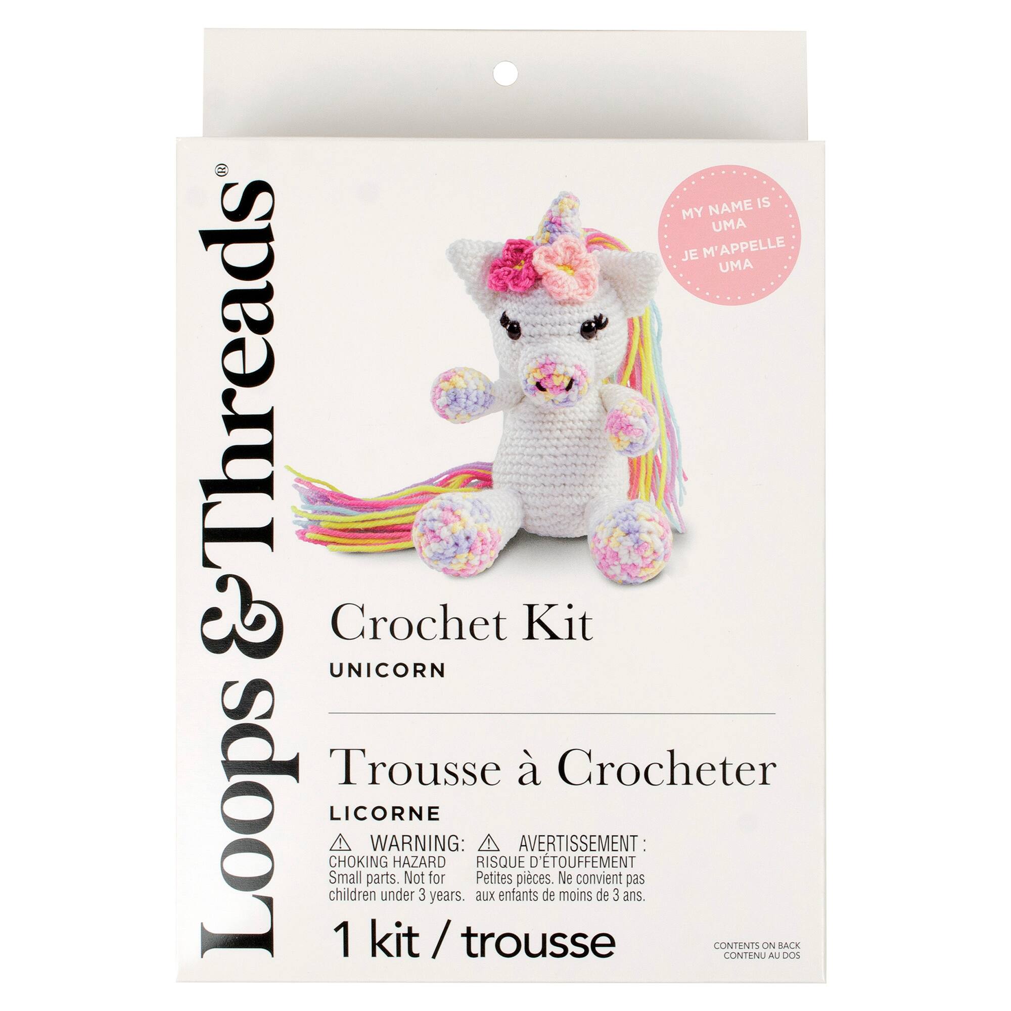Intermediate Unicorn Amigurumi Crochet Kit by Loops & Threads®